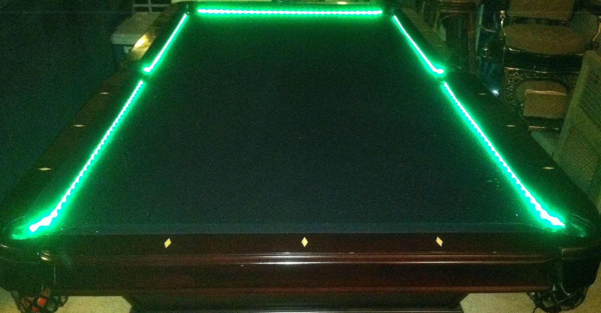 Bar Billiard Pool Table Bumper LED RGB Color Changing Lights Remote
